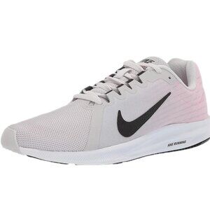 Nike Womens Downshifter 8/Vast Grey/Black/Pink Foam/ Size 8- Womens Running Shoe